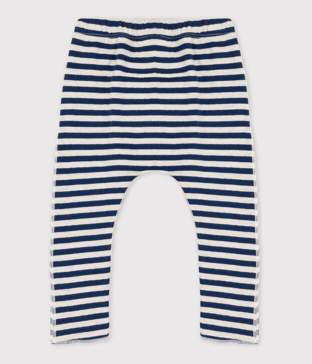 Gestreepte broek in tubic voor baby's blauw/beige