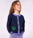 Cardigan enfant en laine et coton uni