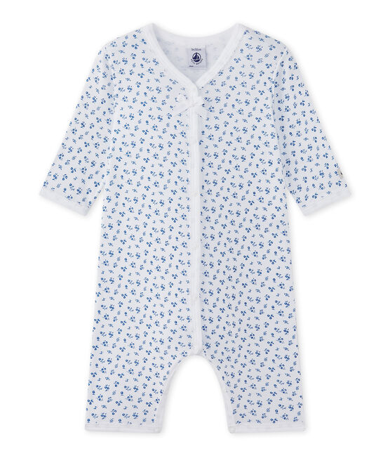 Dors bien sans pieds bébé fille blanc ECUME/bleu BLEU