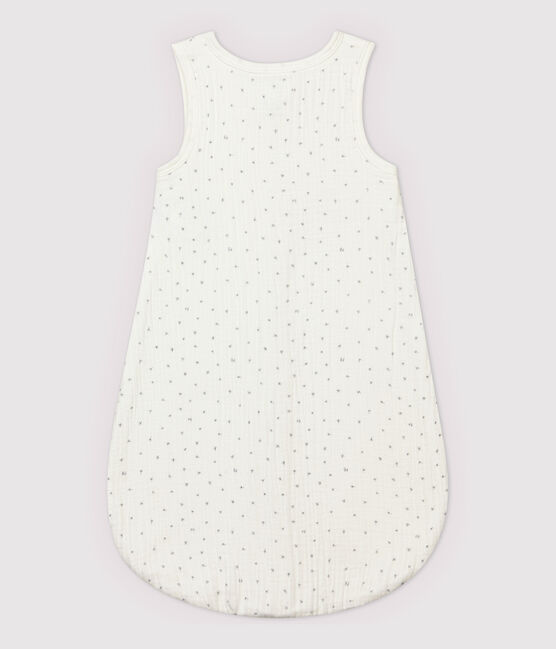 Gigoteuse blanche à étoiles bébé en tissu couche en coton biologique blanc MARSHMALLOW/gris GRIS