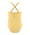 Maillot de bain 1 pièce enfant fille jaune BAMBOO/blanc MARSHMALLOW