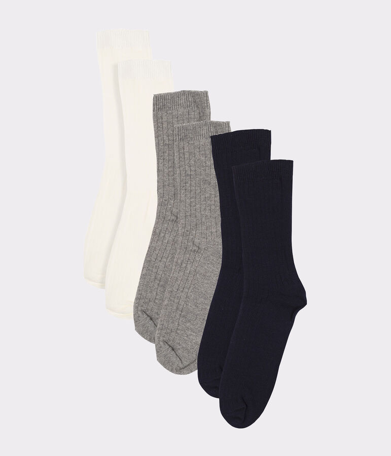 Lot de 3 paires de chaussettes enfant gar&ccedil;on multicouleur