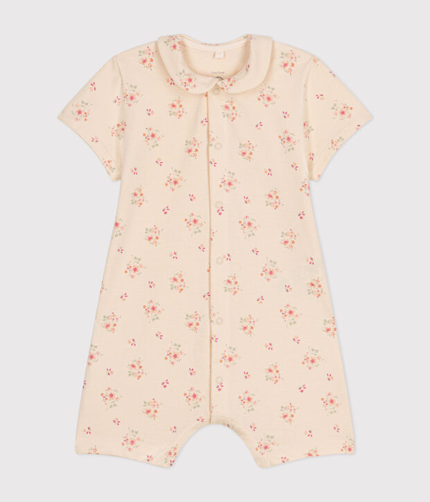 Licht, kort pakje van jersey voor baby's ecru/multicouleur