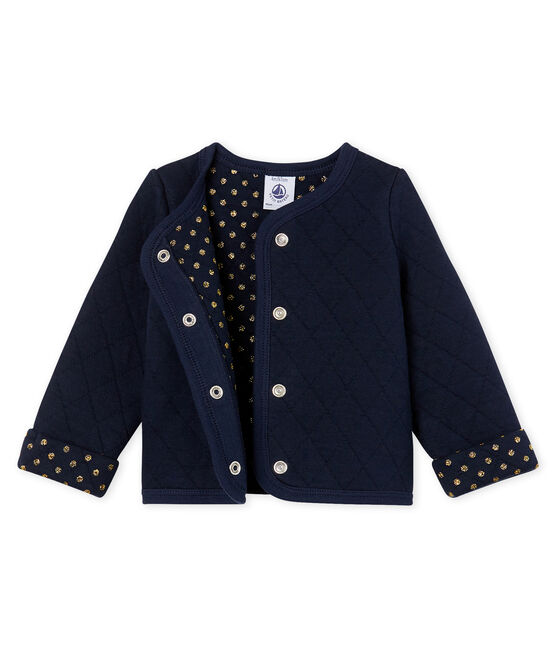 Cardigan van gewatteerde tubic babymeisje blauw SMOKING CN