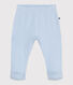 Pantalon à pied naissance en coton uni