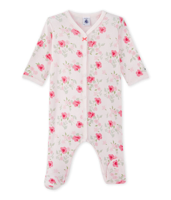 Dors bien bébé fille imprimé fleurs rose VIENNE/blanc MULTICO