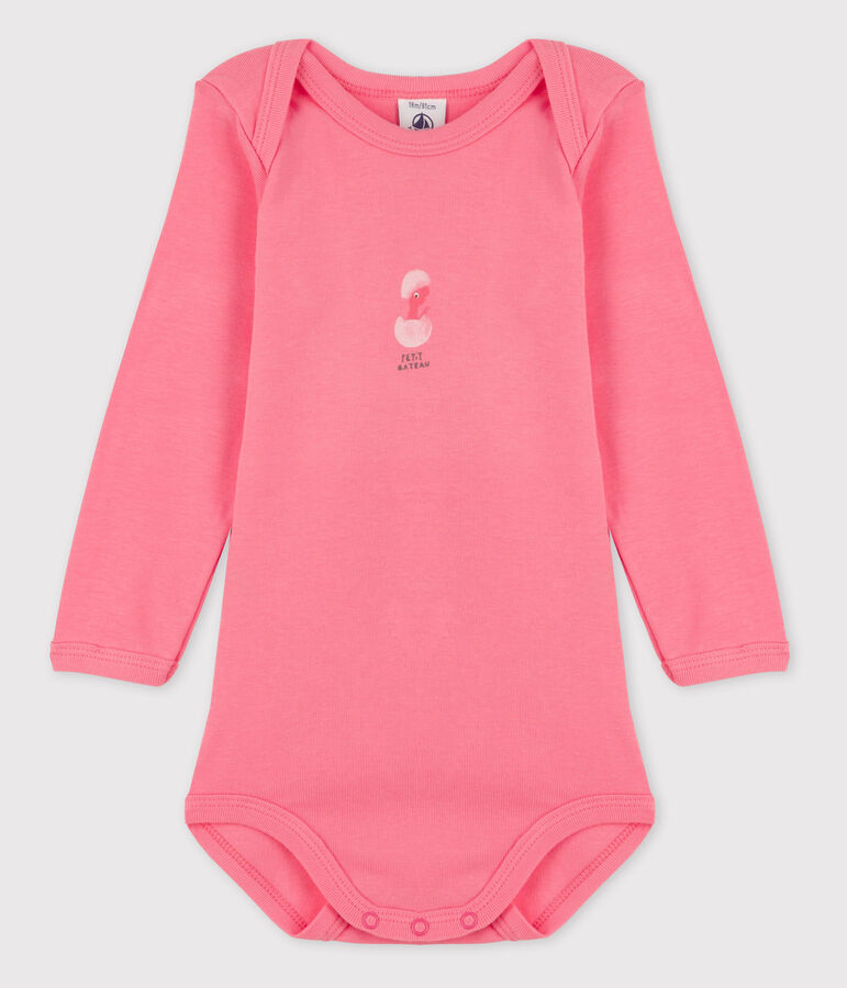 Body manches longues b&eacute;b&eacute; fille rose