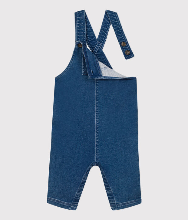 Salopette longue b&eacute;b&eacute; en denim bleu