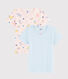 Set met 2 T-shirts korte mouwen meisjes met dieren en yoga