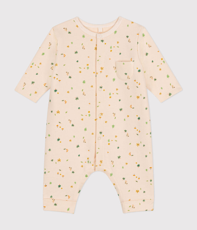 Lang pakje van fleece voor baby's ecru/multicouleur
