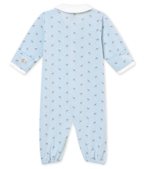 Combisac bébé garçon en tubique imprimé bleu FRAICHEUR/blanc MULTICO