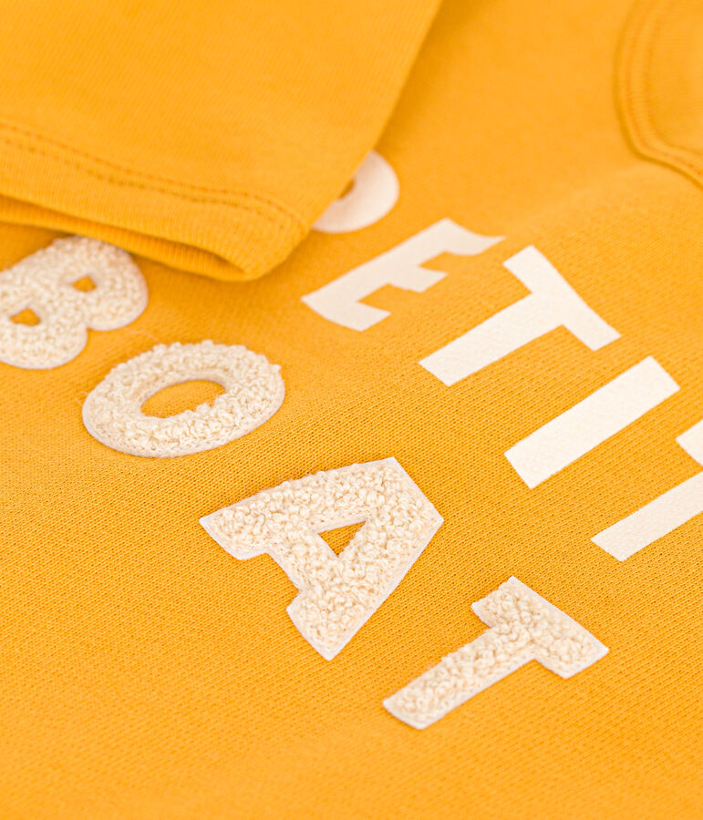 Sweatshirt in molton voor baby's geel