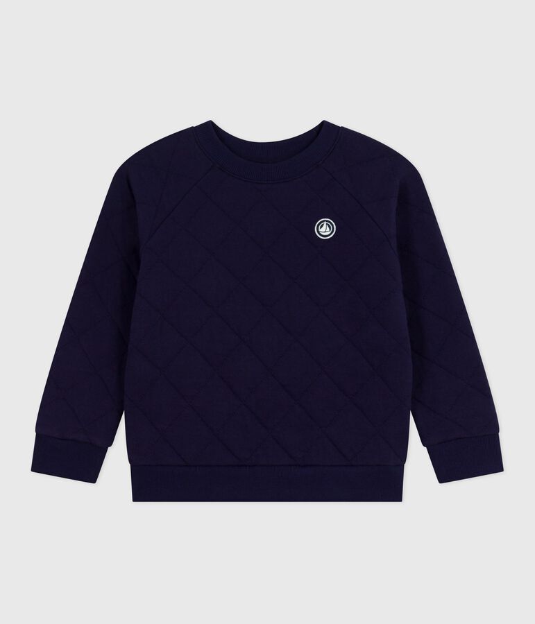 Effen katoenen sweatshirt voor kinderen blauw