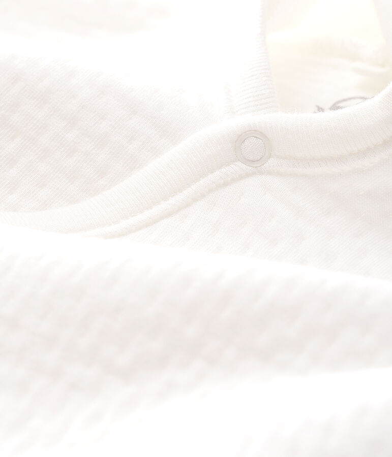 Lang babypakje van gewatteerde tubic wit