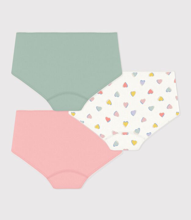 Setje katoenen shorty's met hartjes voor kinderen multicouleur