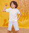 T-shirt voor jongens wit MARSHMALLOW