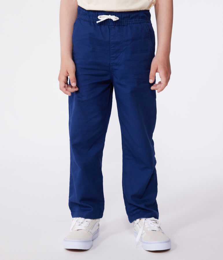 Pantalon enfant en coton bleu