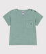 Effen katoenen T-shirt met korte mouwen voor baby's