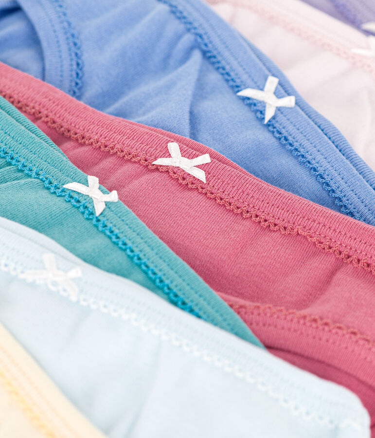 Lot de 7 culottes unies en coton enfant multicouleur