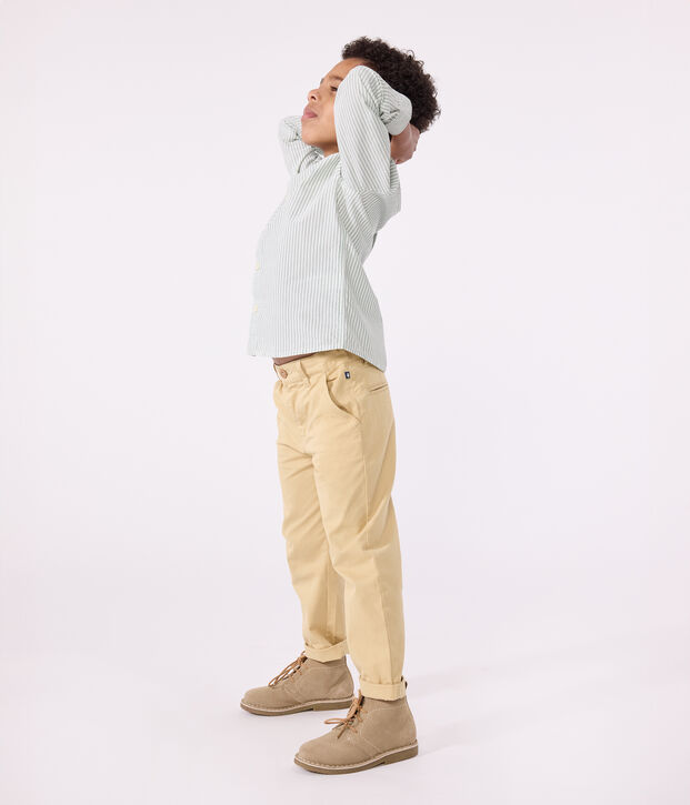 Pantalon chino enfant gar&ccedil;on beige