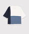 Marinière Femme Christoph Rumpf x Petit Bateau blanc MARSHMALLOW/bleu SMOKING