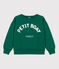 Sweatshirt en molleton enfant fille / garçon vert EVERGREEN