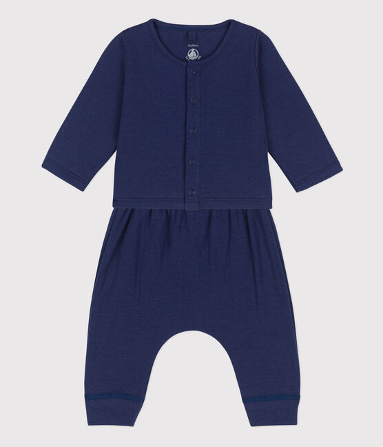 Set met 2 stuks in biologisch tubic voor baby's blauw CHALOUPE