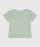 Tee-shirt manches courtes en jersey flammé bébé vert HERBIER