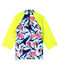 Milieuvriendelijk anti-UV UPF 50+ T-shirt babyjongen blauw SMOKING/wit MULTICO