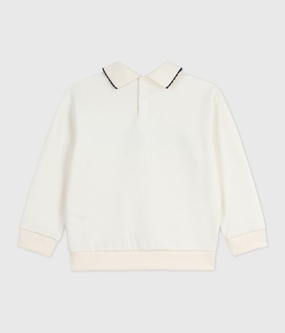 Sweatshirt enfant en coton imprimé écru MILK