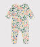 Babypyjama van geruwde fleece met bosprint wit AVALANCHE/ MULTICO