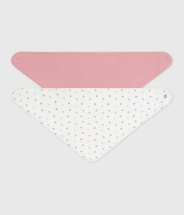 Setje van katoenen babybandana's met print multicouleur