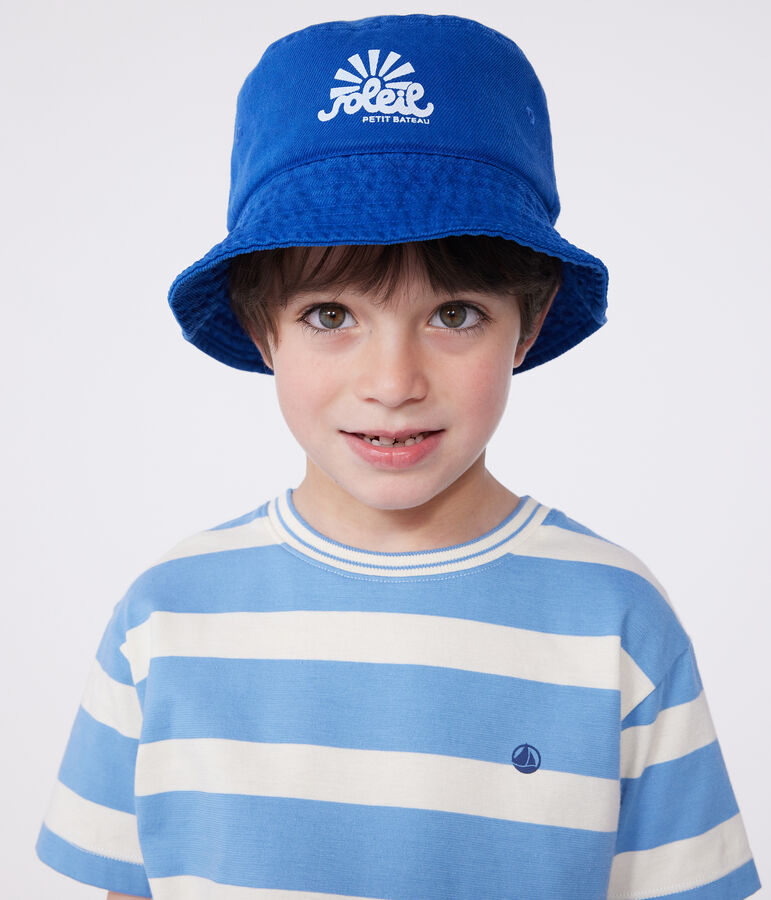 Bob uni enfant en coton bleu