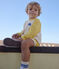 Sweatshirt van dunne fleece voor baby's geel AVALANCHE/ NECTAR