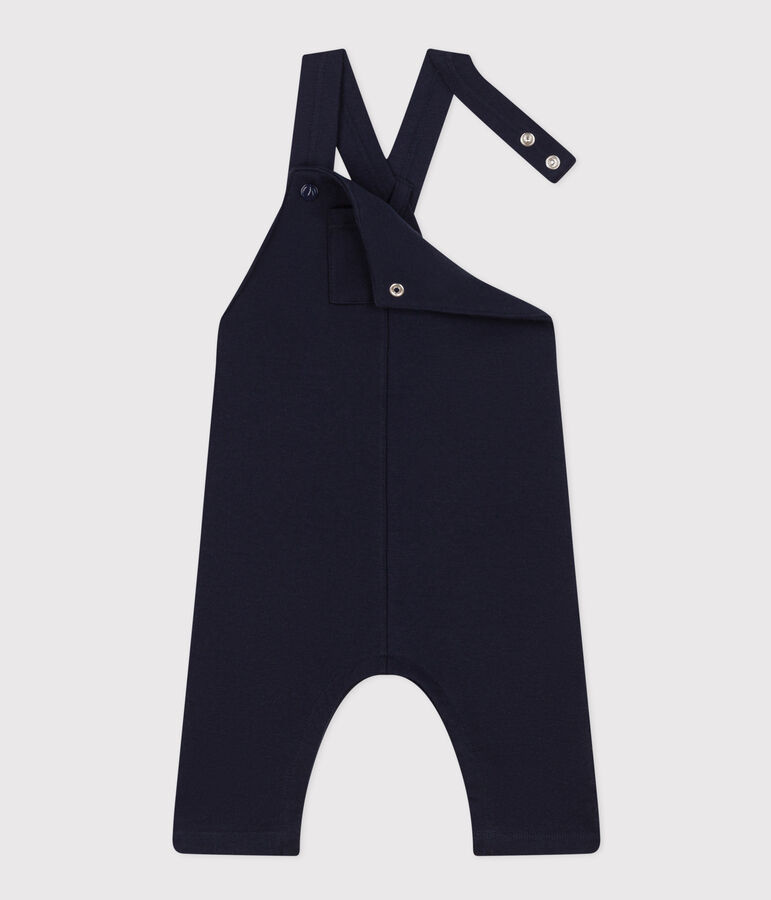 Lange tuinbroek in dikke jerseystof voor baby's blauw