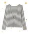 Marinière femme décolletée dans le dos. Petit bateau x Marie-Agnès Gillot beige COQUILLE/blauw SMOKING