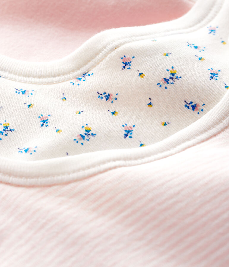 Set van 3 slabbetjes van ribstof voor baby multicouleur