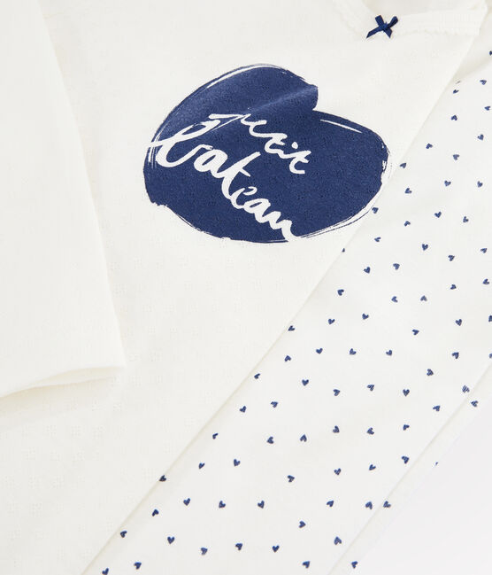 Lot de 2 pyjamas petite fille en côte variante 1