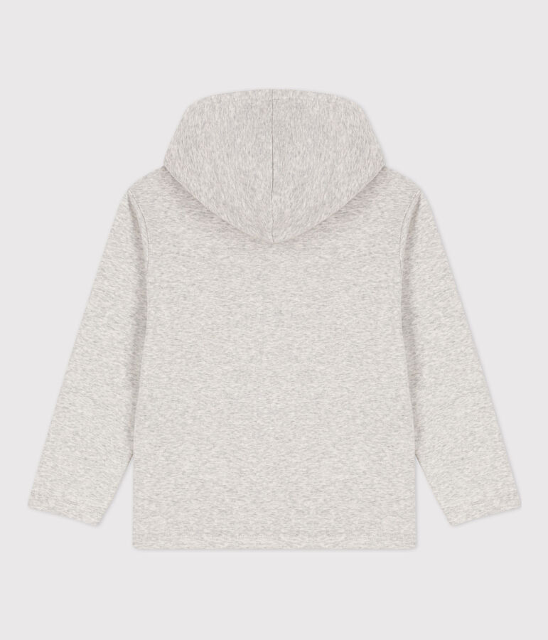 Sweatshirt zipp&eacute; &agrave; capuche enfant gar&ccedil;on gris