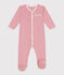 Pyjama bébé en coton uni rose CHARME