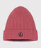 Bonnet en tricot doublé en polaire enfant garçon-fille rose ROSEWOOD