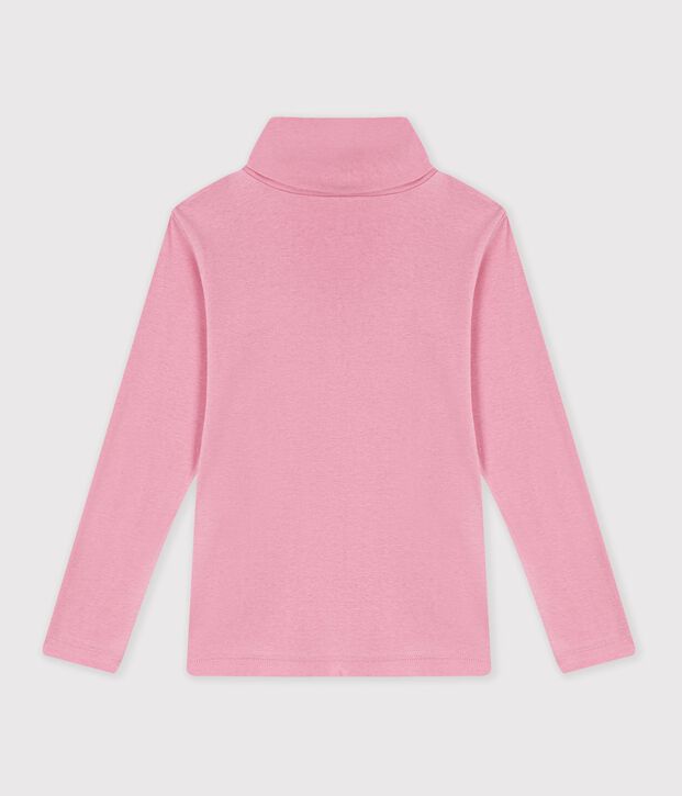 Sous-pull enfant en coton uni rose