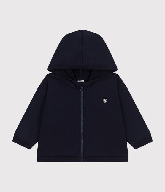 Sweatshirt met kap in molton voor baby. blauw SMOKING