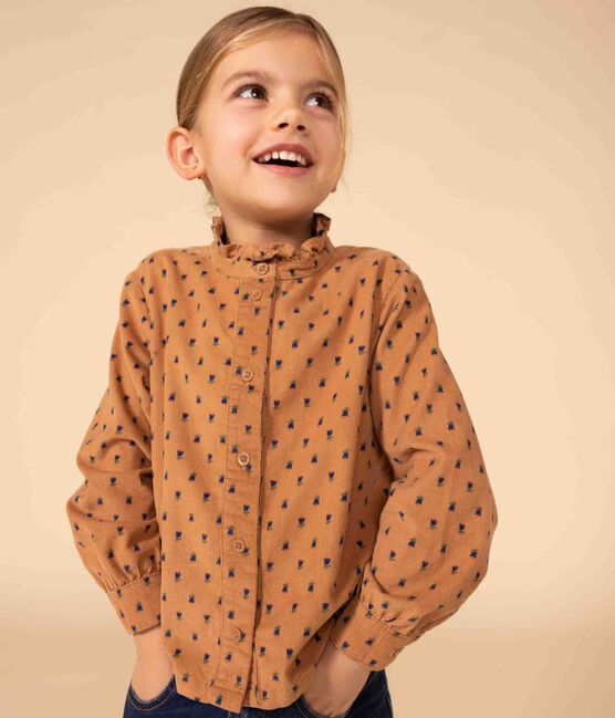 Meisjesblouse van fijn bloemenfluweel SIENNA/ MULTICO