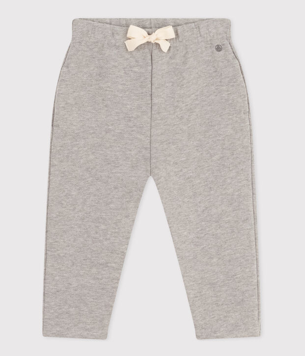 Pantalon en molleton b&eacute;b&eacute; gris