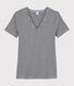 Iconisch gestreept Dames t-shirt van katoen met V-hals