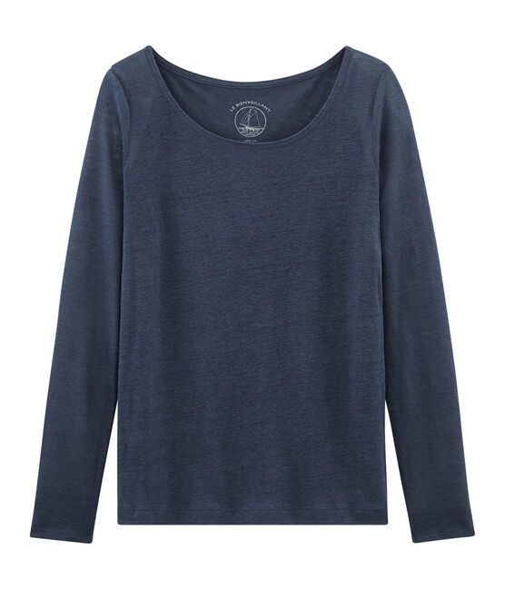 Dames-t-shirt met lange mouwen van linnen HADDOCK