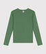 L'Iconique, T-shirt met lange mouw van effen ribstof voor dames