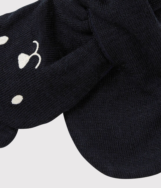 Dubbelzijdige babysjaal van microfleece blauw SMOKING
