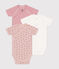 Set van 3 overslagbody's met korte mouwen van katoen voor baby's variante 2